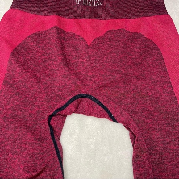 PINK Victoria's Secret Maroon/Red Heart Shape Seamless Leggings - Picture 7 of 7